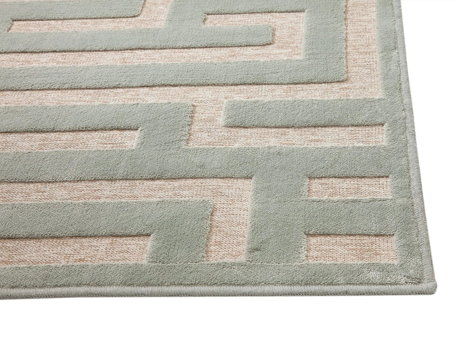 Maze Lt. Blue/Grey Area Rug 8x10 Default -DTYStore