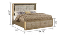 Medusa Queen 4PC Bedroom set Made with Wood in Gold (NJ Inventory) Default -DTYStore