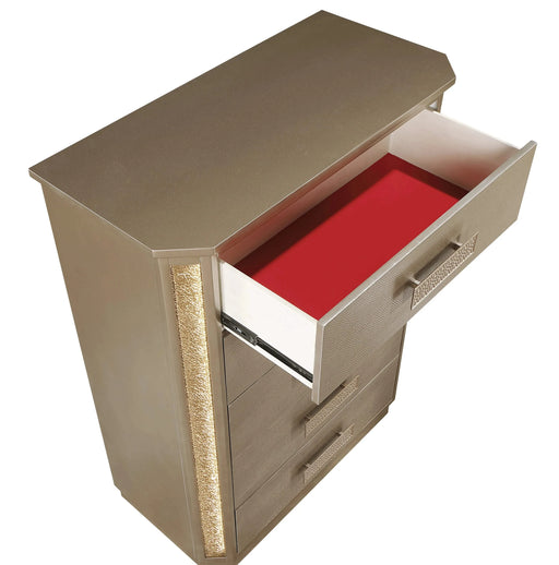 Medusa Queen 5PC Bedroom set Made with Wood in Gold (NJ Inventory) Default -DTYStore