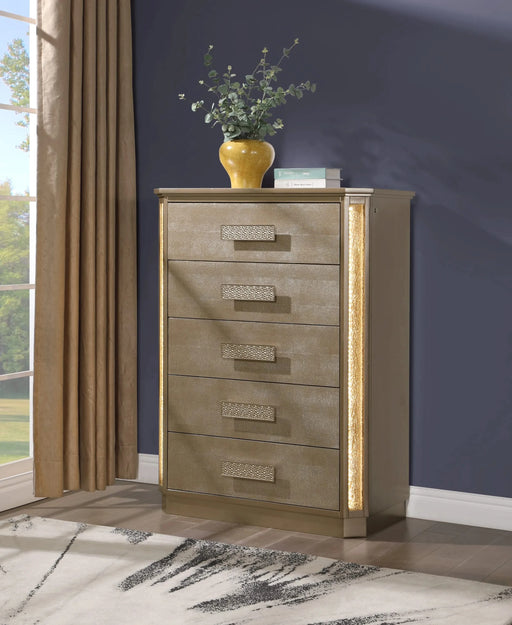 Medusa Queen 5PC Bedroom set Made with Wood in Gold (NJ Inventory) Default -DTYStore