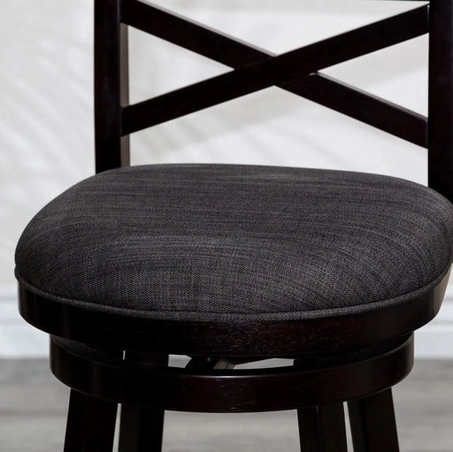 Meeker X Back Premium Fabric Swivel Stool, 30” Bar Stool or 24" Counter Stool -DTYStore