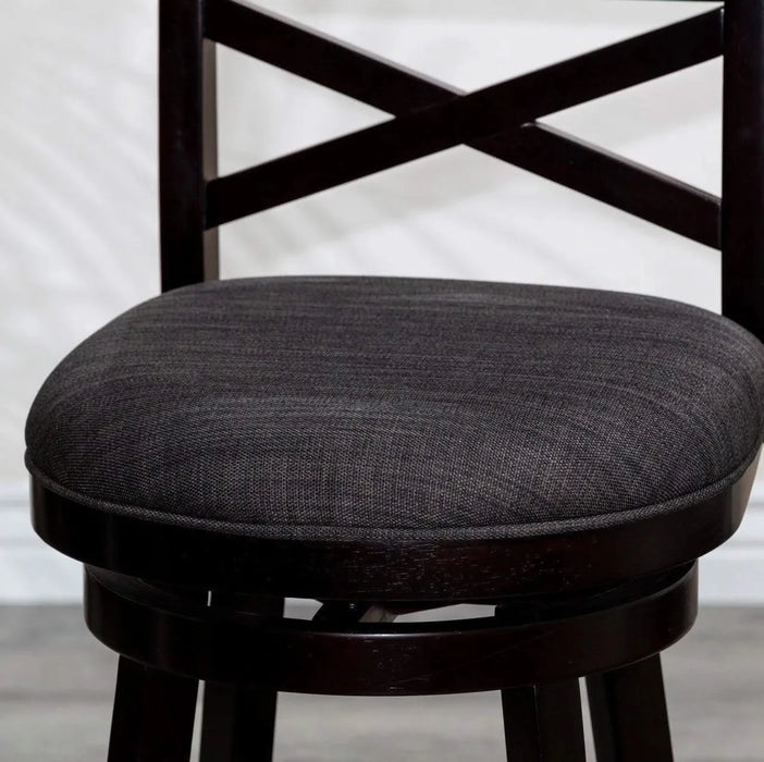Meeker X Back Premium Fabric Swivel Stool, 30” Bar Stool or 24" Counter Stool -DTYStore