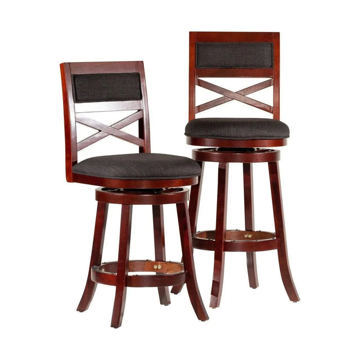 Meeker X Back Premium Fabric Swivel Stool, 30” Bar Stool or 24" Counter Stool -DTYStore