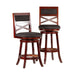 Meeker X Back Premium Fabric Swivel Stool, 30” Bar Stool or 24" Counter Stool -DTYStore