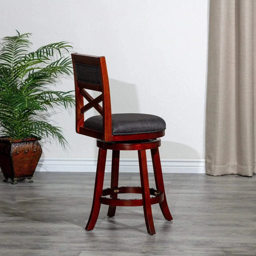 Meeker X Back Premium Fabric Swivel Stool, 30” Bar Stool or 24" Counter Stool -DTYStore