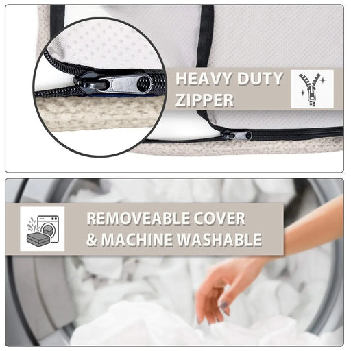 Memory Foam Infused Futon Mattress Full XL – Washable Removable Cover, Heavy-Duty Zipper, Thick Foldable Sofa Bed Cushion for Guest Room, Apartment, Dorm (Frame NOT Included) Default -DTYStore