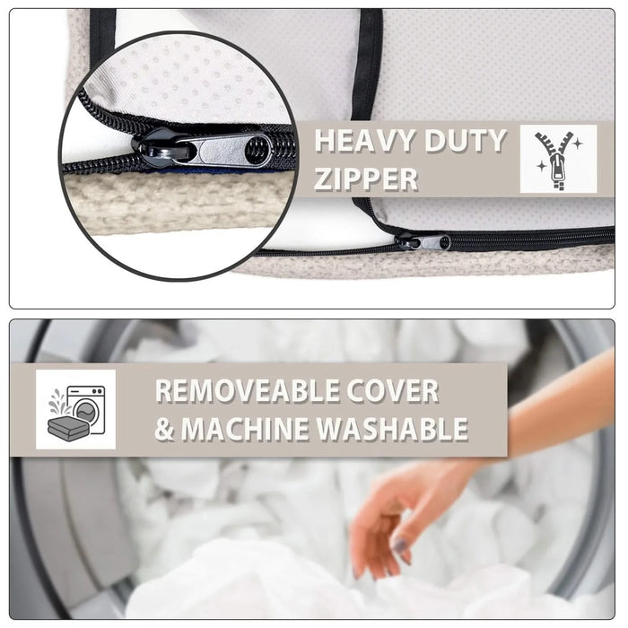 Memory Foam Infused Futon Mattress Full XL – Washable Removable Cover, Heavy-Duty Zipper, Thick Foldable Sofa Bed Cushion for Guest Room, Apartment, Dorm (Frame NOT Included) Default -DTYStore