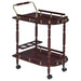 Merlot and Brass 2-shelf Serving Cart Default -DTYStore