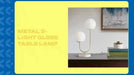 Metal 2-Light Globe Table Lamp Default -DTYStore