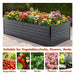 Metal Raised Garden Bed Outdoor 7.2x3.6x2 FT Galvanized Raised Garden Bed Kit,Vegetable Boxes-Rectangle Metal Flower Box,Large Planter Raised Beds Outdoor Garden for Planting,Fruit,Herb-Black Default -DTYStore