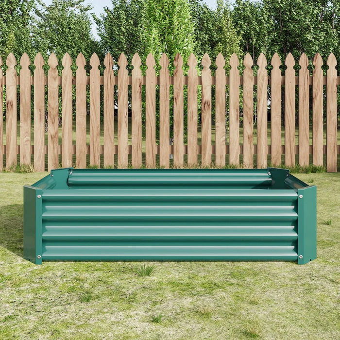Metal Raised Garden Bed, Rectangle Raised Planter 4×2×1ft for Flowers Plants, Vegetables Herb Veezyo Green Default -DTYStore