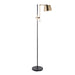 Metric Industrial Floor Lamp in Black and Antique Brass by LumiSource Default -DTYStore
