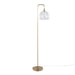 Metro 61' Contemporary Metal Floor Lamp in Royal Gold Metal with Clear Seeded Glass Shade from Grandview Gallery by LumiSource Default -DTYStore