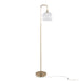 Metro 61' Contemporary Metal Floor Lamp in Royal Gold Metal with Clear Seeded Glass Shade from Grandview Gallery by LumiSource Default -DTYStore