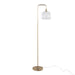 Metro 61' Contemporary Metal Floor Lamp in Royal Gold Metal with Clear Seeded Glass Shade from Grandview Gallery by LumiSource Default -DTYStore