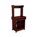 Microwave Cart Coffee Station Computer Cart on locking castors hutch gliding shelf Mahogany color Default -DTYStore
