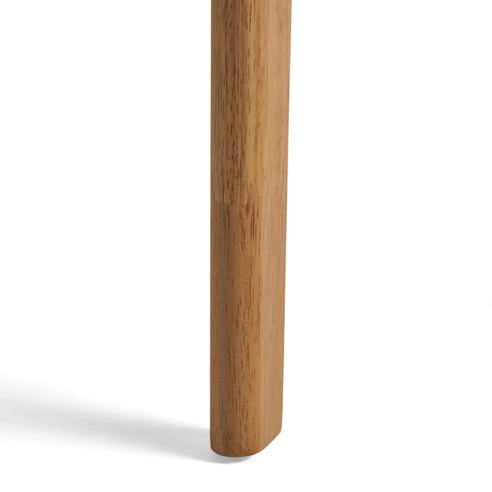 Mid-Century Dining Table, Rubberwood with Walnut Veneer, Natural Oak Finish, Default -DTYStore