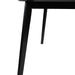 Mid-Century Dining Table with Rubberwood Legs and Faux Wood Tabletop in Black Default -DTYStore