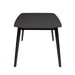 Mid-Century Dining Table with Rubberwood Legs and Faux Wood Tabletop in Black Default -DTYStore