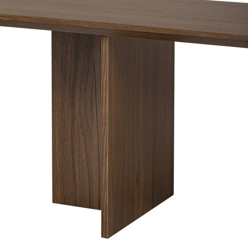 Mid-Century Modern 2 in 1 Cat Furniture Walnut TV Stand With Extendable table, Litter Box Enclosure with Cat Scratcher Default -DTYStore