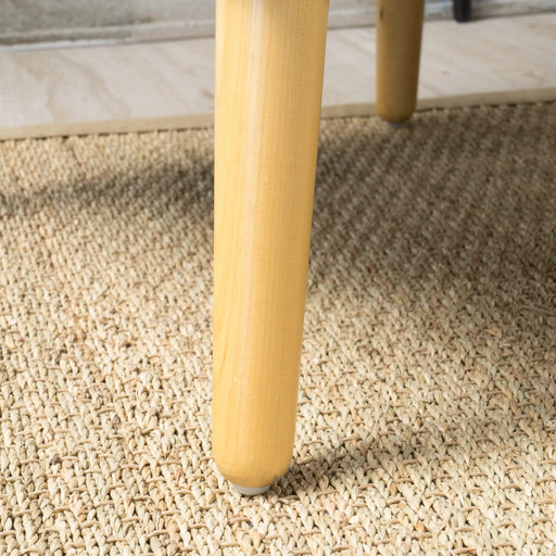 Mid-Century Modern Arm Chair with Tufted Back in Purple Fabric and Birch Wood Legs Default -DTYStore