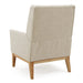 Mid-Century Modern KD Accent Chair with Padded Cushion Seat in Beige Fabric Default -DTYStore