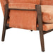 Mid-Century Modern Velvet Accent Chair with Solid Wood, Thick Seat Cushion, Orange Default -DTYStore