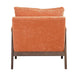 Mid-Century Modern Velvet Accent Chair with Solid Wood, Thick Seat Cushion, Orange Default -DTYStore