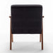 Mid-Century Modern Wingback Accent Chair with Solid Wood Frame and Thick Backrest-DTYStore