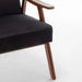 Mid-Century Modern Wingback Accent Chair with Solid Wood Frame and Thick Backrest-DTYStore