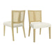 Mid-Century Rattan Dining Chair Without Arms Set of 2 Default -DTYStore