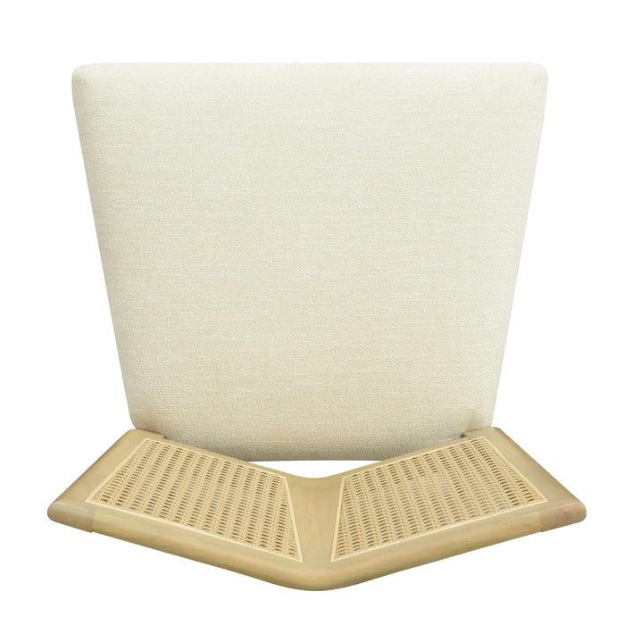 Mid-Century Rattan Dining Chair Without Arms Set of 2 Default -DTYStore