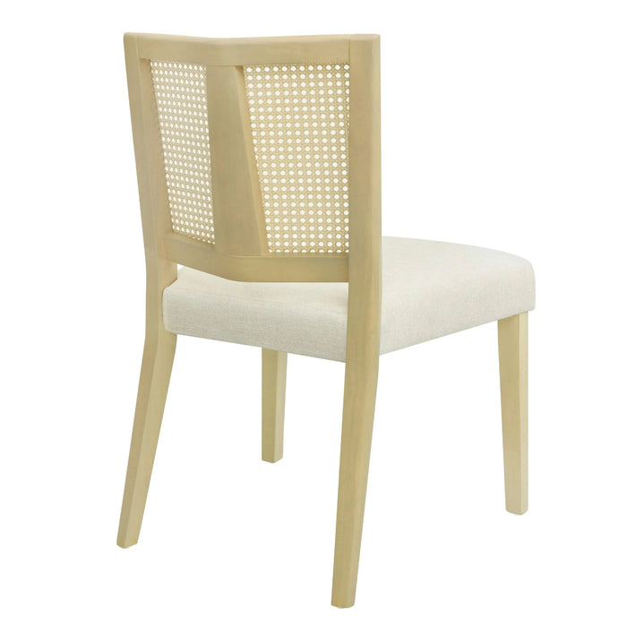 Mid-Century Rattan Dining Chair Without Arms Set of 2 Default -DTYStore