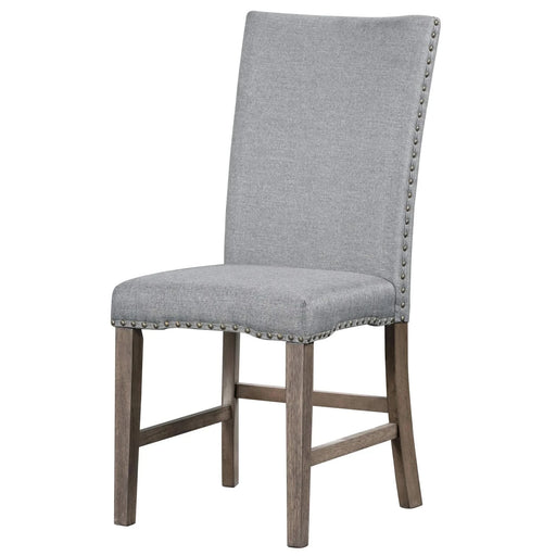 Mid-Century Solid Wood 7-Piece Dining Table Set Extendable Kitchen Table Set with Upholstered Chairs and 12' Leaf for 6, Golden Brown+Gray Cushion(Old SKU: SP000015AAD) Default -DTYStore