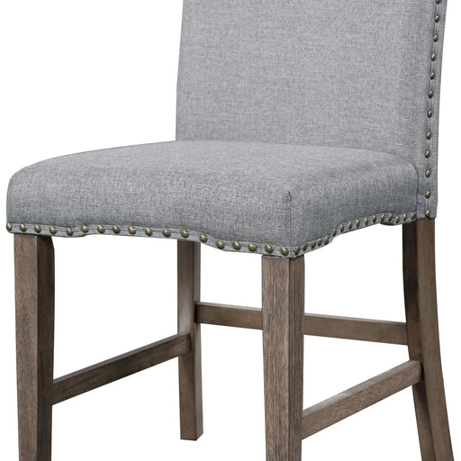 Mid-Century Solid Wood 7-Piece Dining Table Set Extendable Kitchen Table Set with Upholstered Chairs and 12' Leaf for 6, Golden Brown+Gray Cushion(Old SKU: SP000015AAD) Default -DTYStore