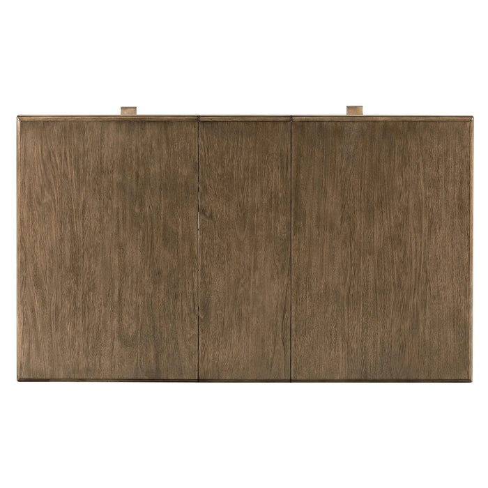 Mid-Century Solid Wood 7-Piece Dining Table Set Extendable Kitchen Table Set with Upholstered Chairs and 12' Leaf for 6, Golden Brown+Gray Cushion(Old SKU: SP000015AAD) Default -DTYStore