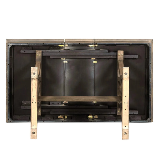 Mid-Century Solid Wood 7-Piece Dining Table Set Extendable Kitchen Table Set with Upholstered Chairs and 12' Leaf for 6, Golden Brown+Gray Cushion(Old SKU: SP000015AAD) Default -DTYStore