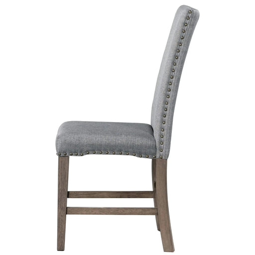 Mid-Century Solid Wood 7-Piece Dining Table Set Extendable Kitchen Table Set with Upholstered Chairs and 12' Leaf for 6, Golden Brown+Gray Cushion(Old SKU: SP000015AAD) Default -DTYStore