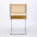Mid Century Modern Dining Chairs Set of 2, Velvet Accent Chairs with Natural Cane Back & Stainless Chrome Base, Famous Breuer Designed Chairs, Upholstered Rattan Kitchen Chairs,Golden Default -DTYStore