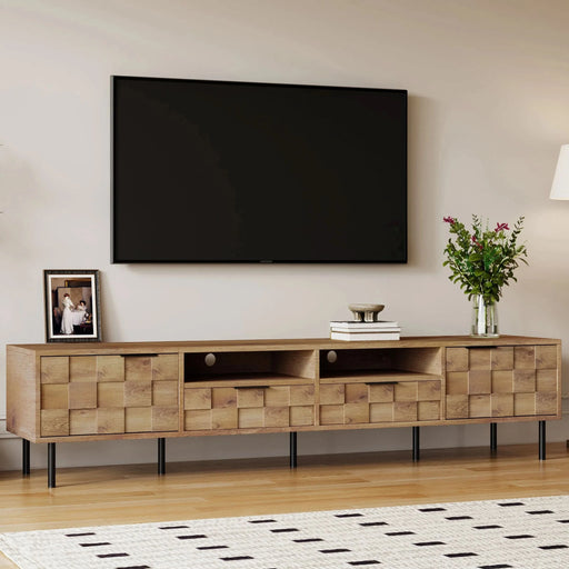 Mid Century TV Stand with 2 Drawers, Media Console Table for TVs up to 85'', Entertainment Center with Storage for Living room, Bedroom, Home Theatre- DTY Store