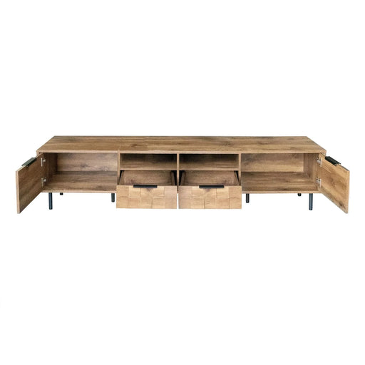 Mid Century TV Stand with 2 Drawers, Media Console Table for TVs up to 85'', Entertainment Center with Storage for Living room, Bedroom, Home Theatre - DTY Store