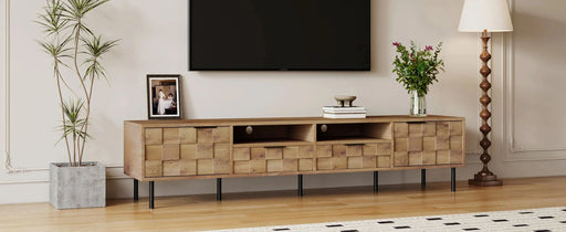 Mid Century TV Stand with 2 Drawers, Media Console Table for TVs up to 85'', Entertainment Center with Storage for Living room, Bedroom, Home Theatre - DTY Store