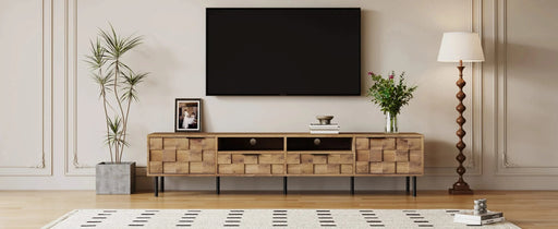 Mid Century TV Stand with 2 Drawers, Media Console Table for TVs up to 85'', Entertainment Center with Storage for Living room, Bedroom, Home Theatre Default -DTYStore