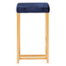 Midas 26' Contemporary-Glam Counter Stool in Gold with Blue Velvet Cushion by LumiSource - Set of 2 Default -DTYStore