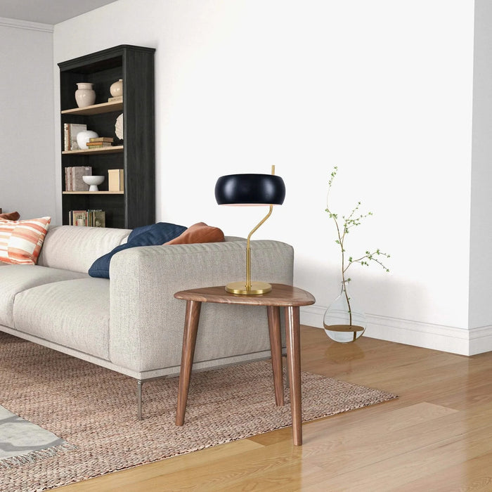 Minimalist Wooden Table Lamp Dimmable Black Outer White Inner Flux Lamp 110-120V Default -DTYStore