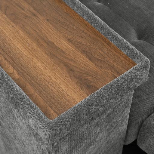 Mirod 91.5-Inch L Shaped Couch with Pull Out Bed and Storage Sectional Sleeper Sofa with Hidden Storage , Wide Armrest with storage,for Living Room, Apartment, Bedroom, Office Default -DTYStore