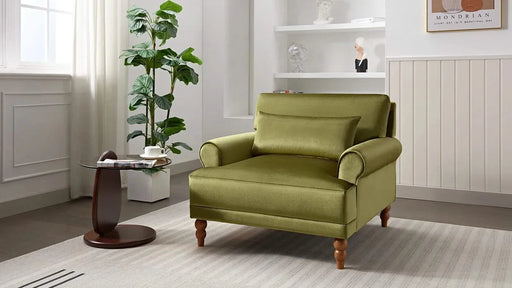 Mirod Elegant Circular Armrests, Ergonomic Lumbar Support, Vintage Roman Column Legs, Luxurious Large Size, Enhances Living Room Aesthetics, for Living room,Bedroom and study Default -DTYStore