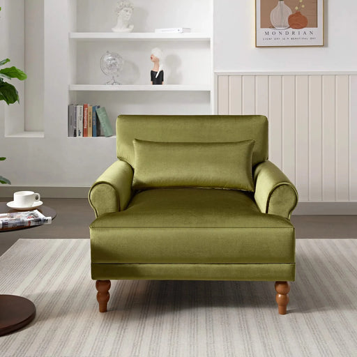 Mirod Elegant Circular Armrests, Ergonomic Lumbar Support, Vintage Roman Column Legs, Luxurious Large Size, Enhances Living Room Aesthetics, for Living room,Bedroom and study Default -DTYStore