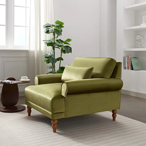 Mirod Elegant Circular Armrests, Ergonomic Lumbar Support, Vintage Roman Column Legs, Luxurious Large Size, Enhances Living Room Aesthetics, for Living room,Bedroom and study Default -DTYStore