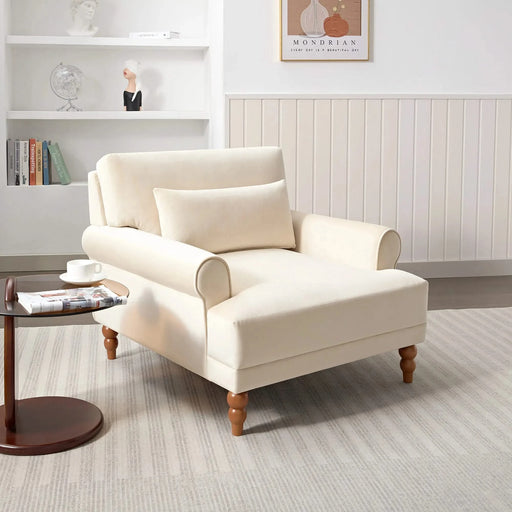 Mirod Elegant Circular Armrests, Ergonomic Lumbar Support, Vintage Roman Column Legs, Luxurious Large Size, Enhances Living Room Aesthetics, for Living room,Bedroom and study Default -DTYStore